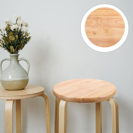 WHAMVOX Beige Wooden Bar Stool Replacement Seat for Daily Use Easy to Clean Home Decor 14.0 Inches.