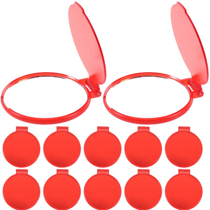 WHAMVOX 12 Pcs Mini Handheld Portable Makeup Mirror.
