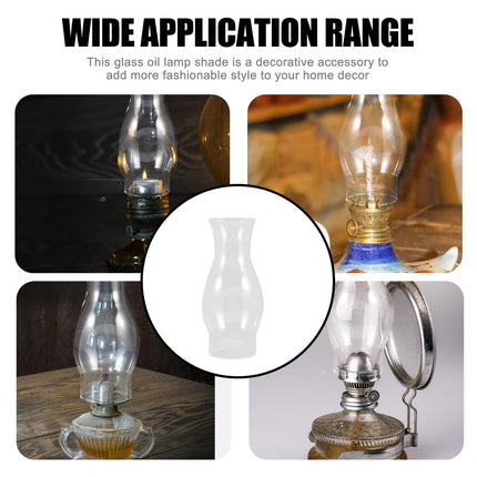 WHAMVOX Transparent Replacement Globe for Kerosene Lamp Shade, Light Cover for Oil Lamps.