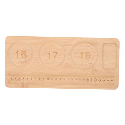 WHAMVOX Wooden Sorting Tray Bracelet Helper to Put on Beading Board Child Travel Brown.