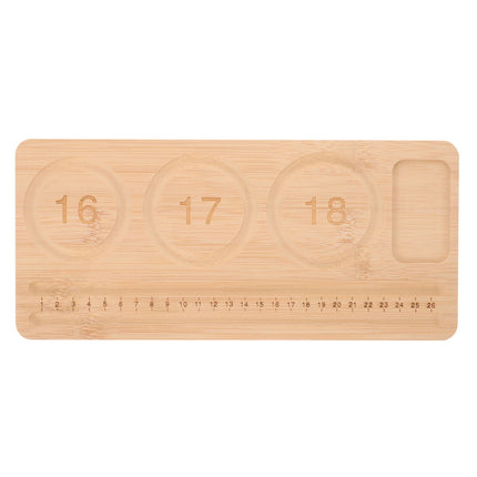 WHAMVOX Wooden Sorting Tray Bracelet Helper to Put on Beading Board Child Travel Brown.
