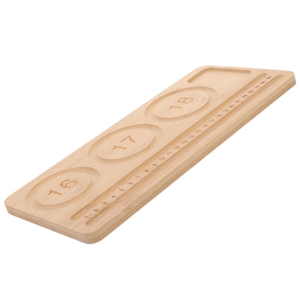 WHAMVOX Wooden Sorting Tray Bracelet Helper to Put on Beading Board Child Travel Brown.