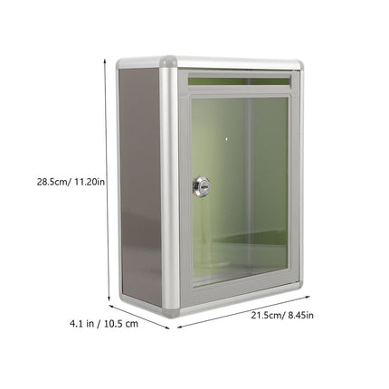 WHAMVOX 2 Pcs Modern Mailbox Wall Mount Transparent Office.