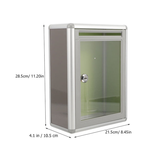 WHAMVOX 2 Pcs Modern Mailbox Wall Mount Transparent Office.