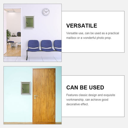 WHAMVOX 2 Pcs Modern Mailbox Wall Mount Transparent Office.