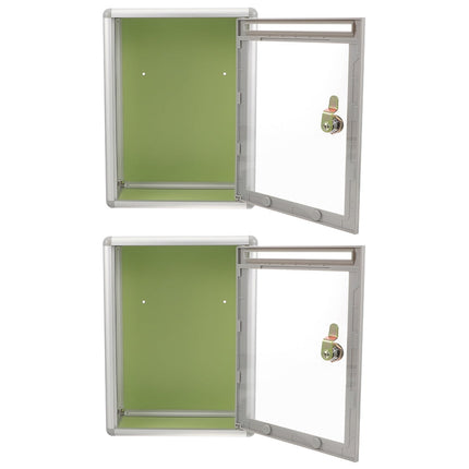 WHAMVOX 2 Pcs Modern Mailbox Wall Mount Transparent Office.