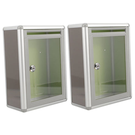 WHAMVOX 2 Pcs Modern Mailbox Wall Mount Transparent Office.