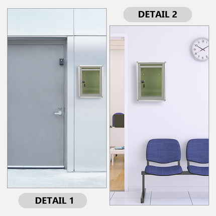 WHAMVOX 2 Pcs Modern Mailbox Wall Mount Transparent Office.