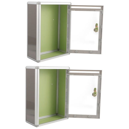 WHAMVOX 2 Pcs Modern Mailbox Wall Mount Transparent Office.
