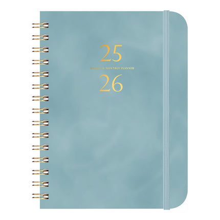 Darzheoy 2025-2026 Planner, Academic Planner 2025-2026 from July 2025, June 2026, Weekly & Monthly Planner Spiral Bound with 12 Monthly Tabs Blue.