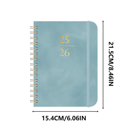 Darzheoy 2025-2026 Planner, Academic Planner 2025-2026 from July 2025, June 2026, Weekly & Monthly Planner Spiral Bound with 12 Monthly Tabs Blue.