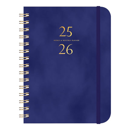 Darzheoy 2025-2026 Planner, Academic Planner 2025-2026 from July 2025, June 2026, Weekly & Monthly Planner Spiral Bound with 12 Monthly Tabs Dark Blue.