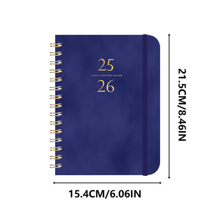 Darzheoy 2025-2026 Planner, Academic Planner 2025-2026 from July 2025, June 2026, Weekly & Monthly Planner Spiral Bound with 12 Monthly Tabs Dark Blue.