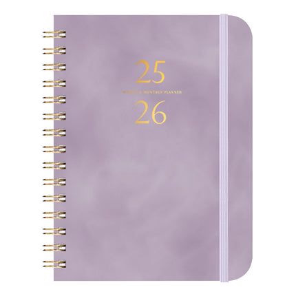 Darzheoy 2025-2026 Planner, Academic Planner 2025-2026 from July 2025, June 2026, Weekly & Monthly Planner Spiral Bound with 12 Monthly Tabs Purple.