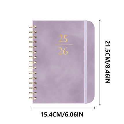Darzheoy 2025-2026 Planner, Academic Planner 2025-2026 from July 2025, June 2026, Weekly & Monthly Planner Spiral Bound with 12 Monthly Tabs Purple.