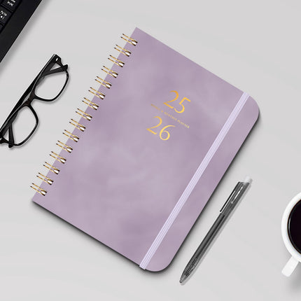 Darzheoy 2025-2026 Planner, Academic Planner 2025-2026 from July 2025, June 2026, Weekly & Monthly Planner Spiral Bound with 12 Monthly Tabs Purple.