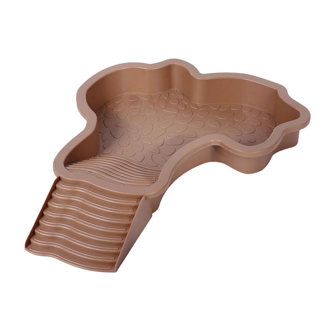 Darzheoy Reptile Bathing Pool Turtle Bath Amphibians Accessories with Ramp Tortoise Feeder Lizards Habitat for Tortoise Scorpion Snake A.