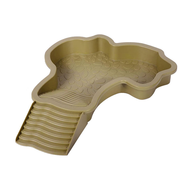 Darzheoy Reptile Bathing Pool Turtle Bath Amphibians Accessories with Ramp Tortoise Feeder Lizards Habitat for Tortoise Scorpion Snake B.