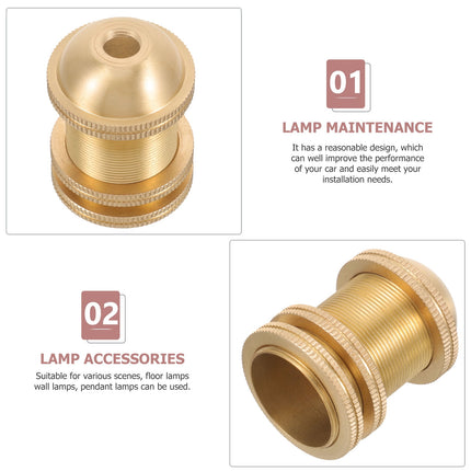 SKISUNO Replacement Lamp Socket 5x3.6in Copper for Floor Lamps 1Pcs.