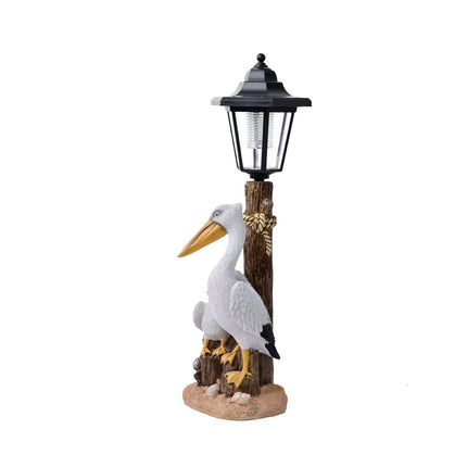 Darzheoy Pelican Garden Statue with Solar Lantern Pelican Solar Light for Outside Decor Sculptures & Statues Lights for Lawn Decor A.