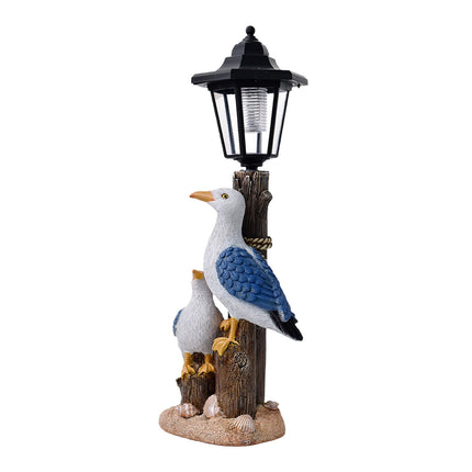 Darzheoy Pelican Garden Statue with Solar Lantern Pelican Solar Light for Outside Decor Sculptures & Statues Lights for Lawn Decor B.