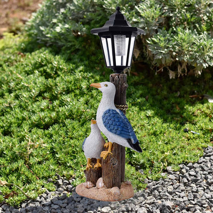 Darzheoy Pelican Garden Statue with Solar Lantern Pelican Solar Light for Outside Decor Sculptures & Statues Lights for Lawn Decor B.