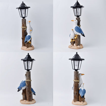 Darzheoy Pelican Garden Statue with Solar Lantern Pelican Solar Light for Outside Decor Sculptures & Statues Lights for Lawn Decor B.