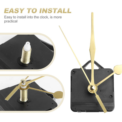 Silent Quartz Clock Movement Replacement Kit with Thread Shaft 11mm Clock Mechanism Parts No Battery Included.