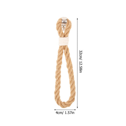 SKISUNO 1Pack Boho Towel Holder Jute Rope Circular European Style 11.8x0.7in.