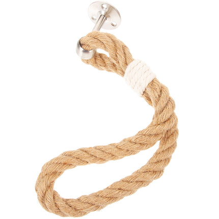 SKISUNO 1Pack Boho Towel Holder Jute Rope Circular European Style 11.8x0.7in.