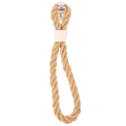 SKISUNO 1Pack Boho Towel Holder Jute Rope Circular European Style 11.8x0.7in.