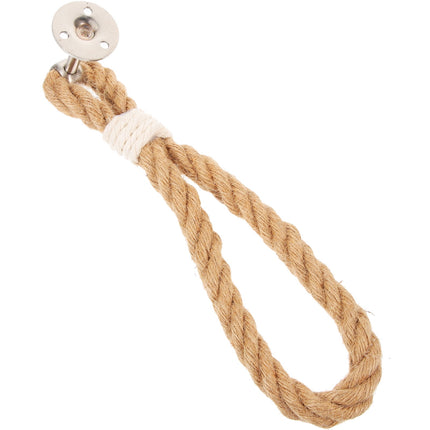SKISUNO 1Pack Boho Towel Holder Jute Rope Circular European Style 11.8x0.7in.