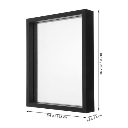 SKISUNO Double-Sided Glass Photo Frame 10.5x8.3in Clear Transparent Picture Frame Set of 1.