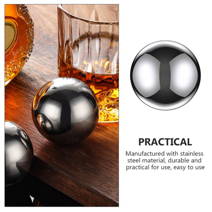 HOOWIFFY Set of 8 Reusable Stainless Steel with Smooth Edges for Bar and Beverage Cooling.
