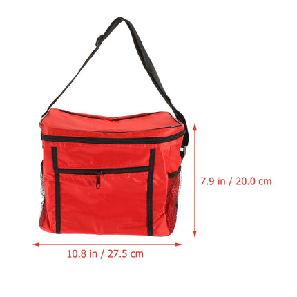 SKISUNO Insulated Reusable Grocery Bags Set of 1 in Red, Thermal Cooler Tote for.