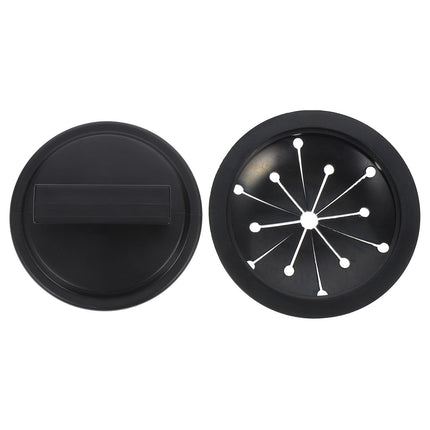 HOOWIFFY 2-Pack Garbage Disposal Sink Guard in Black ABS Plastic, 6.25 x 5.05 x 3.5 Inches, Protector for Home Kitchen.