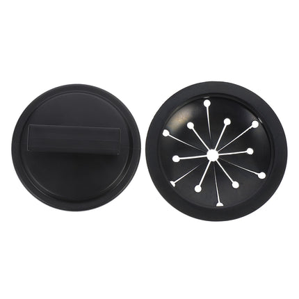 HOOWIFFY 2-Pack Garbage Disposal Sink Guard in Black ABS Plastic, 6.25 x 5.05 x 3.5 Inches, Protector for Home Kitchen.