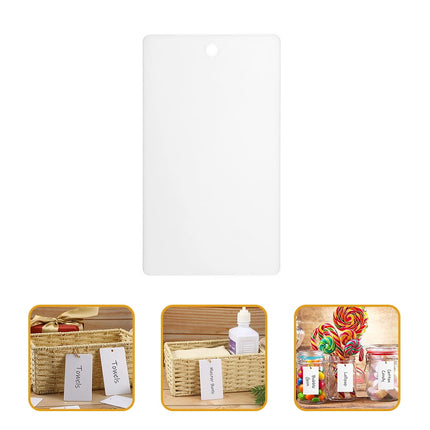 HOOWIFFY 16pcs Acrylic Hanging Basket Storage Markers Labels for Easy Identification and Organization.