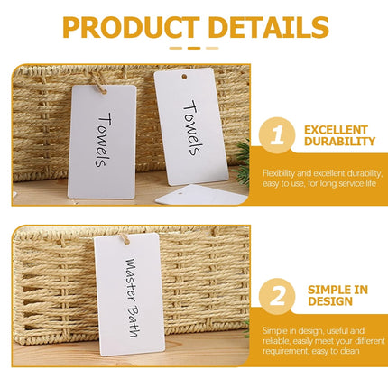 HOOWIFFY 16pcs Acrylic Hanging Basket Storage Markers Labels for Easy Identification and Organization.