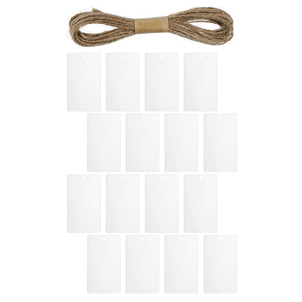 HOOWIFFY 16pcs Acrylic Hanging Basket Storage Markers Labels for Easy Identification and Organization.