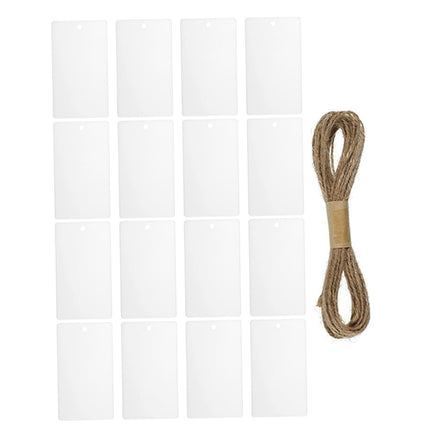 HOOWIFFY 16pcs Acrylic Hanging Basket Storage Markers Labels for Easy Identification and Organization.