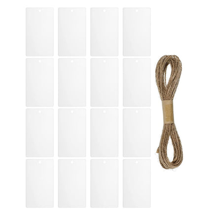HOOWIFFY 16pcs Acrylic Hanging Basket Storage Markers Labels for Easy Identification and Organization.
