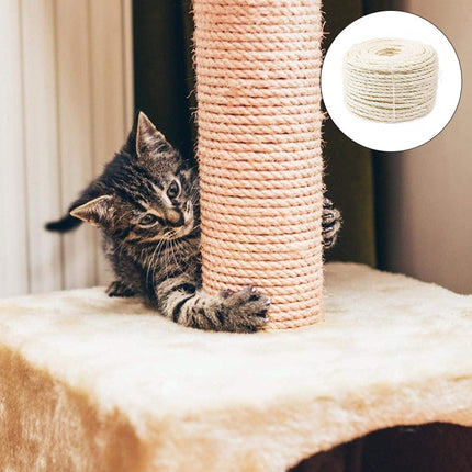 SKISUNO Sisal Rope Cat Scratch Post for Diy Projects 1Pack Natural.