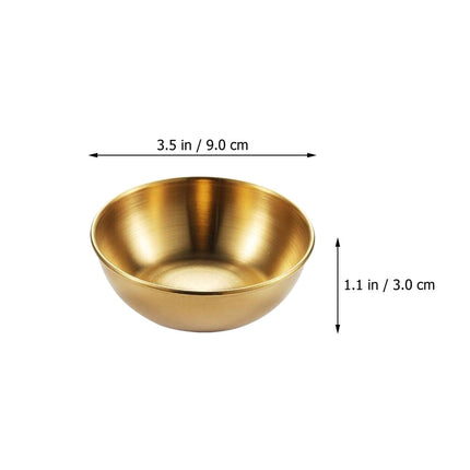 SKISUNO 4-Piece Golden Dipping Sauce Dishes Set for Home and Restaurant Use, and Stylish Serving Bowls.
