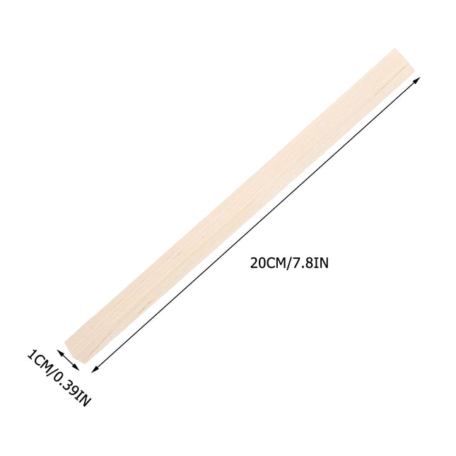 HOOWIFFY 20Pcs Beige Wooden Dowel 1.6X0.4X0.4In Square Dowels For.