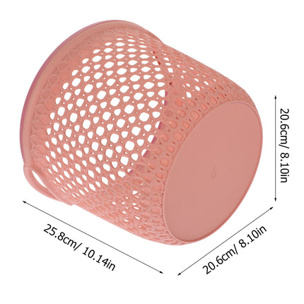 HOOWIFFY 1Pcs Portable Laundry Basket Pink Hollow Laundry Management with Handle PP.
