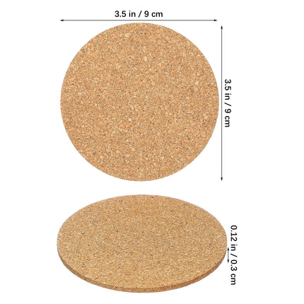 HOOWIFFY Cork Coasters Bulk Cork Coasters For Drinks 100Pcs.