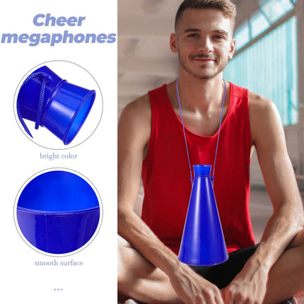 HOOWIFFY Cheer Megaphone 1Pack Blue for Party Favors Kids Cheering Props Outdoor Activities.