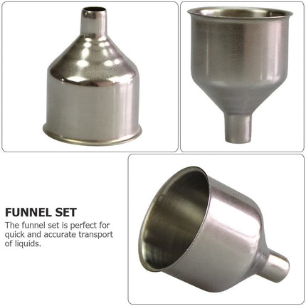 HOOWIFFY 4-Piece Kitchen Funnel Set, Food Grade Silicone, Easy Pouring and Storage for Cooking and Baking.
