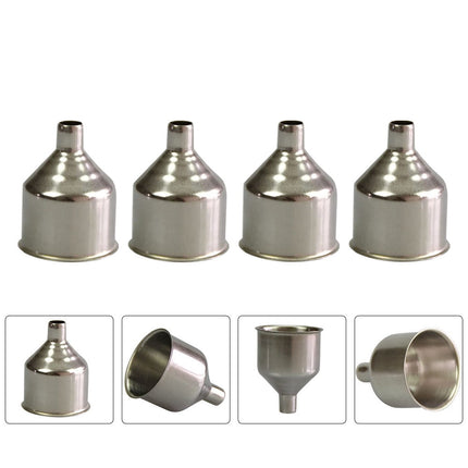 HOOWIFFY 4-Piece Kitchen Funnel Set, Food Grade Silicone, Easy Pouring and Storage for Cooking and Baking.